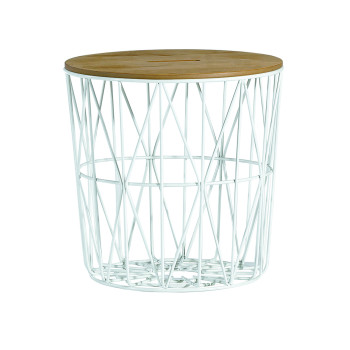 Külglaud HELENA D48xH45cm, lauaplaat: tamme spoon MDF, viimistlus: lakitud, metallraam Külglaud HELENA D48xH45cm, lauaplaat: tamme spoon MDF, viimistlus: lakitud, metallraam
