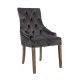 Стул HOLMES VELVET 53x63xH94cм, материал: бархат, цвет: тёмно-серый, деревянные ножки