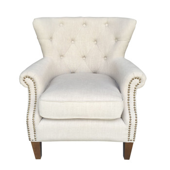 Кресло HOLMES 78x80xH86cм, материал покрытия: ткань, цвет: бежевый