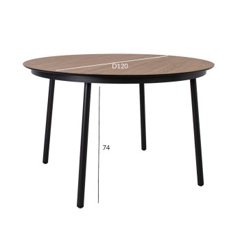 Aialaud HELSINKI D120xH74cm, lamineeritud tiikpuuplaat, alumiiniumraam Aialaud HELSINKI D120xH74cm, lamineeritud tiikpuuplaat, alumiiniumraam