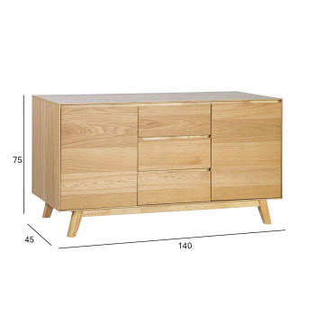 Kummut SKY 140x45xH75cm, tamm Kummut SKY 140x45xH75cm, tamm