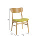 Стул JAXTON 49x53,5xH80cм, светло-зеленый