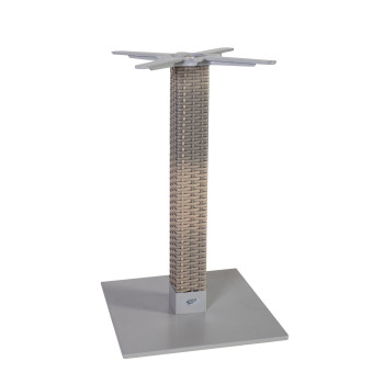 Ножка для стола 40x40xH72см, алюминий с плетением из пластика Ножка для стола 40x40xH72см, алюминий с плетением из пластика