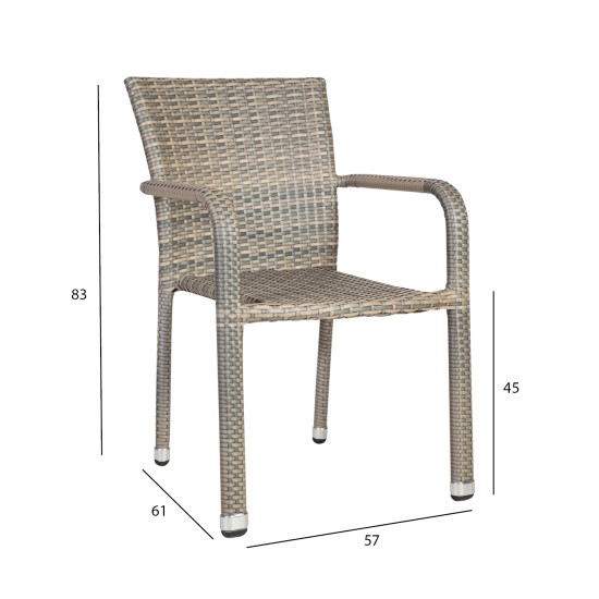 Krēsls LARACHE 57x61xH83cm, bēšs Krēsls LARACHE 57x61xH83cm, bēšs