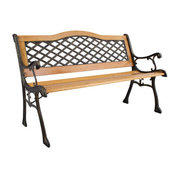 Садовая скамейка CARTAGO 126x61xH84,5см, деревянное сиденье, чугунный каркас Садовая скамейка CARTAGO 126x61xH84,5см, деревянное сиденье, чугунный каркас