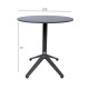 Galds BEIDA ar akmens virsmu D70xH72cm