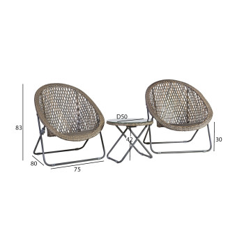 Комплект садовой мебели TURKU 2 стула и стол Комплект садовой мебели TURKU 2 стула и стол