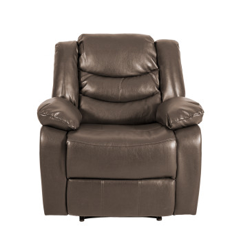 Кресло DIXON регулируемой спинкой и подножкой, 99x95xH102см, материал покрытия: кожзаменитель, цвет: серый