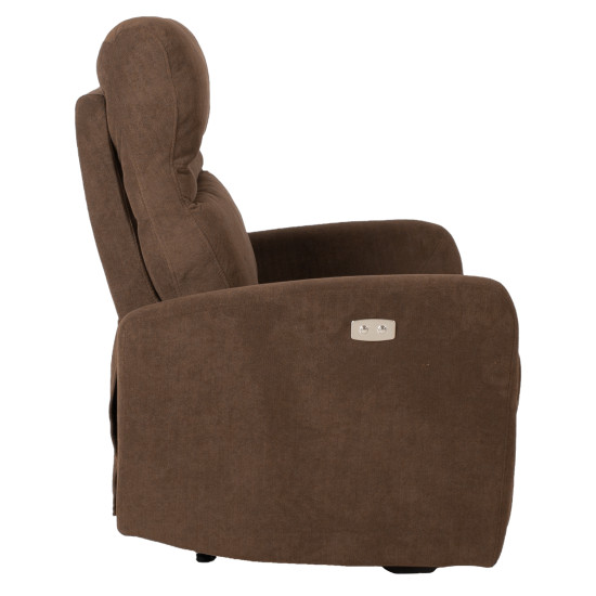 Atpūtas krēsls SAHARA ar elektrisko mehānismu 79x90xH102cm, šokolādes brūns Atpūtas krēsls SAHARA ar elektrisko mehānismu 79x90xH102cm, šokolādes brūns