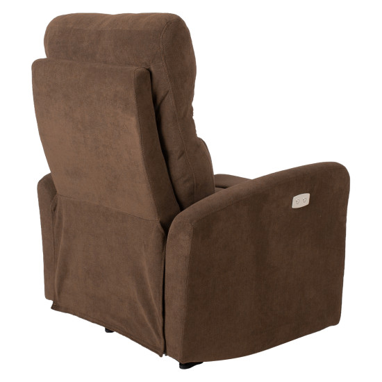 Atpūtas krēsls SAHARA ar elektrisko mehānismu 79x90xH102cm, šokolādes brūns Atpūtas krēsls SAHARA ar elektrisko mehānismu 79x90xH102cm, šokolādes brūns