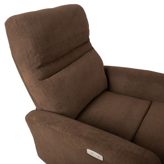 Atpūtas krēsls SAHARA ar elektrisko mehānismu 79x90xH102cm, šokolādes brūns Atpūtas krēsls SAHARA ar elektrisko mehānismu 79x90xH102cm, šokolādes brūns