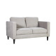 Диван SPENCER 2-местный, 140x82xH84cм, обивка: бархат, цвет: светло-серый, тёмные пластиковые ножки Диван SPENCER 2-местный, 140x82xH84cм, обивка: бархат, цвет: светло-серый, тёмные пластиковые ножки
