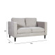 Диван SPENCER 2-местный, 140x82xH84cм, обивка: бархат, цвет: светло-серый, тёмные пластиковые ножки Диван SPENCER 2-местный, 140x82xH84cм, обивка: бархат, цвет: светло-серый, тёмные пластиковые ножки