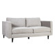 Диван SPENCER 3-местный, 198x86xH86cм, обивка: бархат, цвет: светло-серый, тёмные пластиковые ножки Диван SPENCER 3-местный, 198x86xH86cм, обивка: бархат, цвет: светло-серый, тёмные пластиковые ножки
