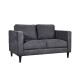 Диван SPENCER 2-местный, 140x82xH84cм, обивка: бархат, цвет: тёмно-серый, тёмные пластиковые ножки Диван SPENCER 2-местный, 140x82xH84cм, обивка: бархат, цвет: тёмно-серый, тёмные пластиковые ножки