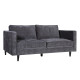 Диван SPENCER 3-местный, 198x86xH86cм, обивка: бархат, цвет: тёмно-серый, тёмные пластиковые ножки Диван SPENCER 3-местный, 198x86xH86cм, обивка: бархат, цвет: тёмно-серый, тёмные пластиковые ножки