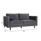 Диван SPENCER 3-местный, 198x86xH86cм, обивка: бархат, цвет: тёмно-серый, тёмные пластиковые ножки Диван SPENCER 3-местный, 198x86xH86cм, обивка: бархат, цвет: тёмно-серый, тёмные пластиковые ножки