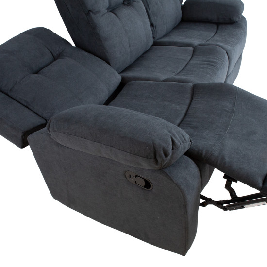 Диван-кресло DIXON с ручным механизмом 210x95xH102см, темно-серый Диван-кресло DIXON с ручным механизмом 210x95xH102см, темно-серый