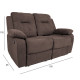 Диван-кресло DIXON с ручным механизмом 155x95xH102см, коричневый Диван-кресло DIXON с ручным механизмом 155x95xH102см, коричневый