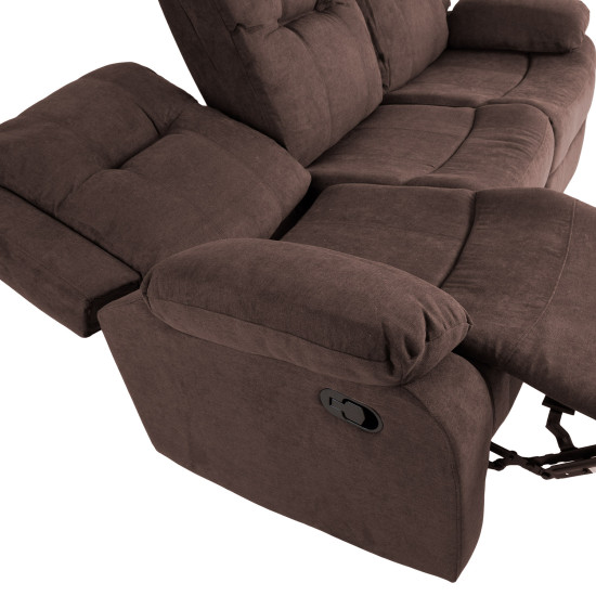 Диван-кресло DIXON с ручным механизмом 210x95xH102см, коричневый Диван-кресло DIXON с ручным механизмом 210x95xH102см, коричневый
