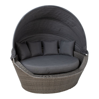 Диван MINI MUSE с навесом 160x130xH70см, серый Диван MINI MUSE с навесом 160x130xH70см, серый