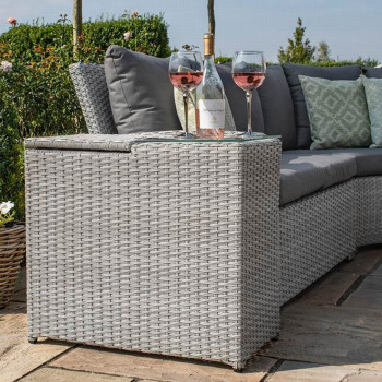 Приставной столик ASCOT с ведерком для льда 67x34x60см, серый Приставной столик ASCOT с ведерком для льда 67x34x60см, серый