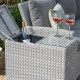 Sānu galdiņš ASCOT ar ledus spaini 67x34x60cm, pelēks