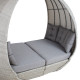Садовый диван ASCOT 118x215xH187см, серый Садовый диван ASCOT 118x215xH187см, серый