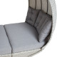 Садовый диван ASCOT 118x215xH187см, серый Садовый диван ASCOT 118x215xH187см, серый