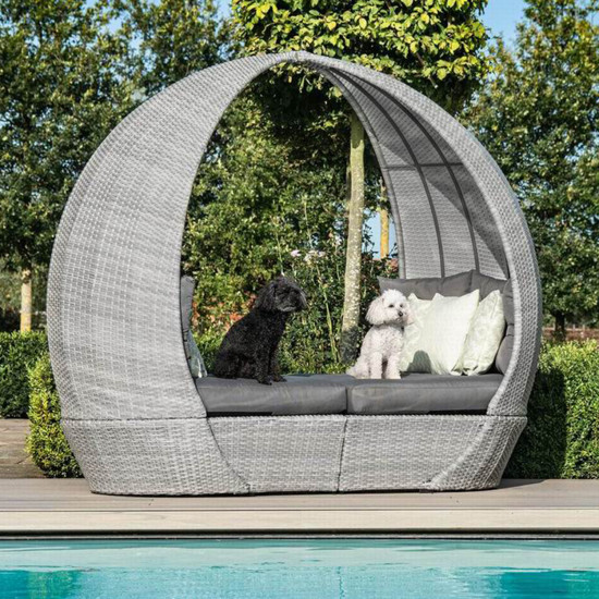 Садовый диван ASCOT 118x215xH187см, серый Садовый диван ASCOT 118x215xH187см, серый