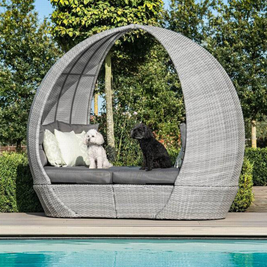 Садовый диван ASCOT 118x215xH187см, серый Садовый диван ASCOT 118x215xH187см, серый