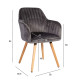 Стул ARIEL 58x58,5xH85см, материал покрытия: ткань, цвет: серый, ножки из бука