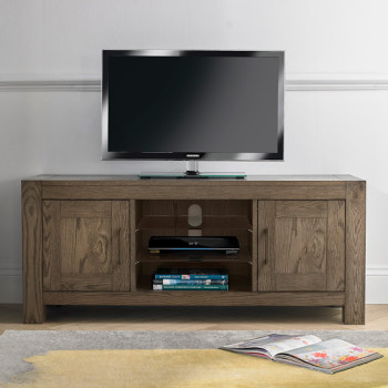 TV-galds TURIN 44x135xH57cm, materiāls: ozols, krāsa: brūns, apdare: eļļots