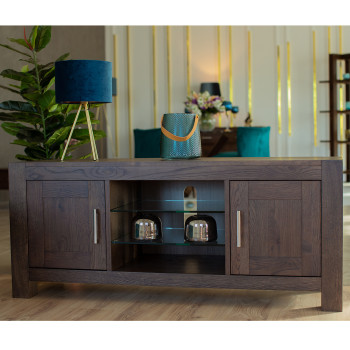 TV-galds TURIN 44x135xH57cm, materiāls: ozols, krāsa: brūns, apdare: eļļots