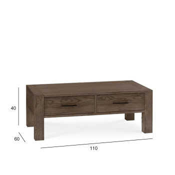 Külglaud TURIN 60x110xH40cm, materjal: tamm, värvus: suitsutamm, viimistlus: õlitatud Külglaud TURIN 60x110xH40cm, materjal: tamm, värvus: suitsutamm, viimistlus: õlitatud