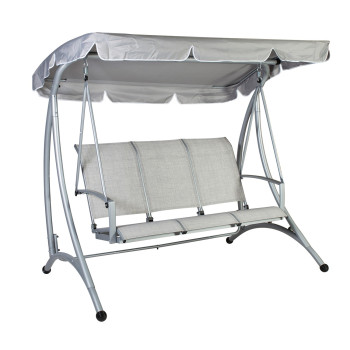 Садовая качель MAIRY 3-местное 193x114xH171cм, стальная рама, цвет: серый, сиденье: textiline, цвет: серый Садовая качель MAIRY 3-местное 193x114xH171cм, стальная рама, цвет: серый, сиденье: textiline, цвет: серый