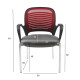 Klienta krēsls TORINO 59x59xH84cm, sēdeklis: audums, krāsa: pelēka, atzveltne: siets, krāsa: bordosarkana, rāmis: Klienta krēsls TORINO 59x59xH84cm, sēdeklis: audums, krāsa: pelēka, atzveltne: siets, krāsa: bordosarkana, rāmis: