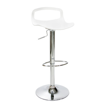 Барный стул ANDY, 39x35xH77,5-98cм, цвет: белый Барный стул ANDY, 39x35xH77,5-98cм, цвет: белый