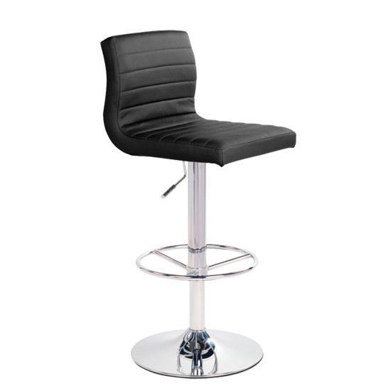 Барный стул AURA 42x46xH88-109cм, цвет: чёрный
