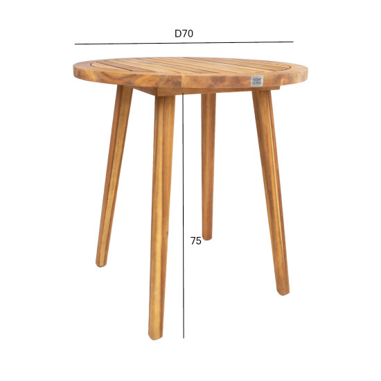 Galds FLORIAN D70xH75cm, akācija Galds FLORIAN D70xH75cm, akācija