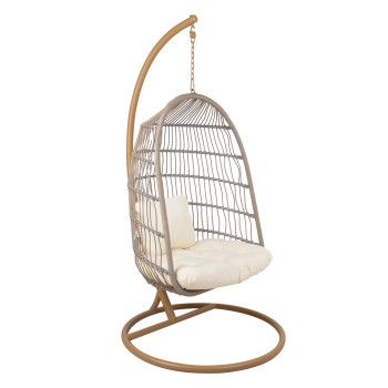 Подвесное кресло CORDY 103x103xH190см, светло-серый плетение веревок Подвесное кресло CORDY 103x103xH190см, светло-серый плетение веревок