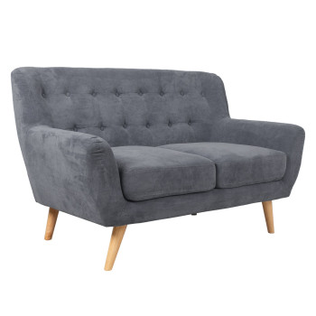 Диван RIHANNA 2-местный 140x84xH87cм, материал покрытия: ткань, цвет: серый Диван RIHANNA 2-местный 140x84xH87cм, материал покрытия: ткань, цвет: серый