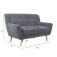 Диван RIHANNA 2-местный 140x84xH87cм, материал покрытия: ткань, цвет: серый