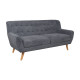 Диван RIHANNA 2-местный 140x84xH87cм, материал покрытия: ткань, цвет: серый