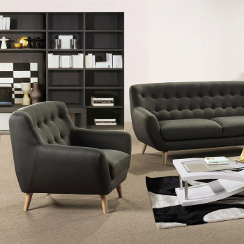 Кресло RIHANNA 93x84xH87cм, материал покрытия: ткань, цвет: серый Кресло RIHANNA 93x84xH87cм, материал покрытия: ткань, цвет: серый