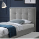 Кровать OSWALDO 90x200см, платиновый серый