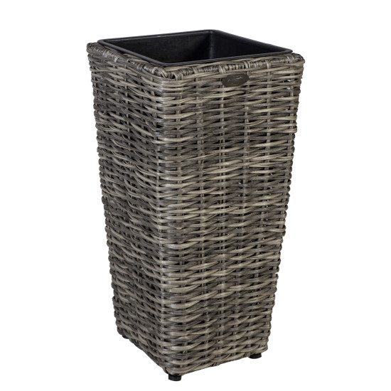 Puķu pods WICKER 28x28xH60cm, pelēks Puķu pods WICKER 28x28xH60cm, pelēks