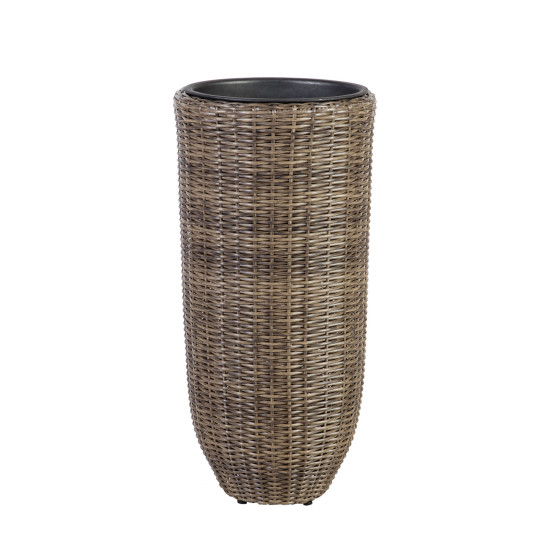 Puķu pods WICKER D37xH77 cm, plastikāta pinums, krāsa: tumši brūns Puķu pods WICKER D37xH77 cm, plastikāta pinums, krāsa: tumši brūns