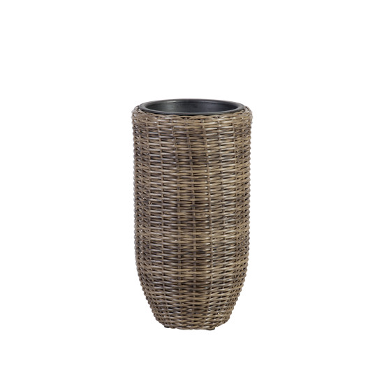 Puķu pods WICKER D28xH51 cm, plastikāta pinums, krāsa: tumši brūns Puķu pods WICKER D28xH51 cm, plastikāta pinums, krāsa: tumši brūns