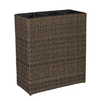 Puķu kaste WICKER 77x27xH80cm, tumši brūns Puķu kaste WICKER 77x27xH80cm, tumši brūns